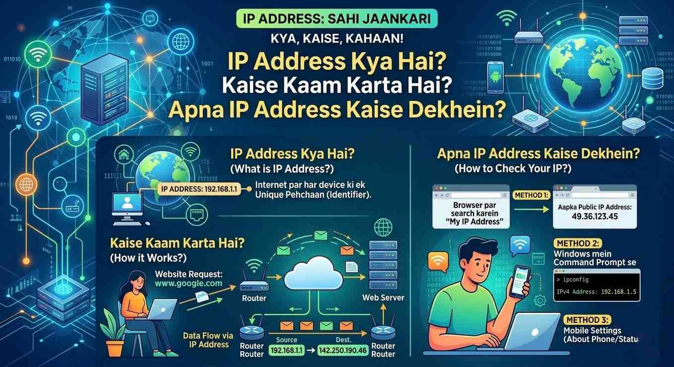 IP Address kya hai , ip address kaam kaise karta hai