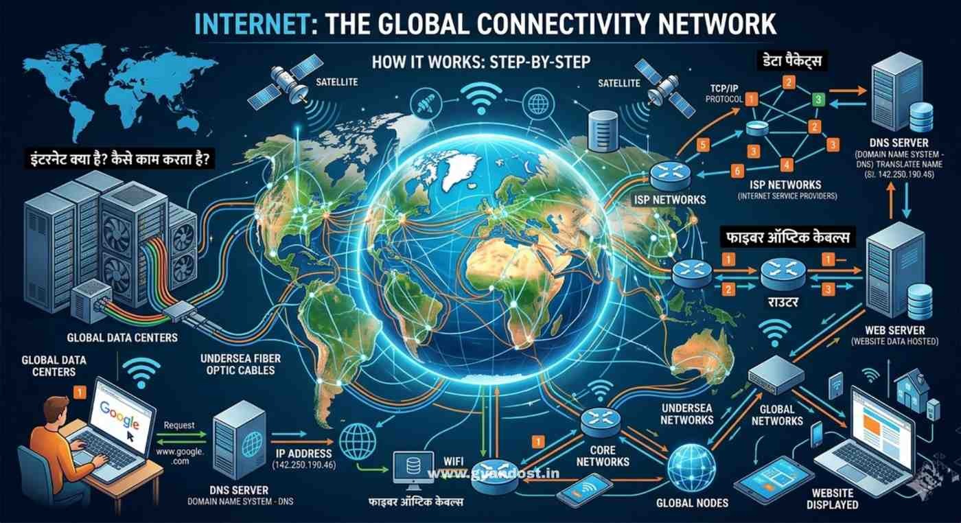 Internet kya hai or ye kaise kaam karta hai